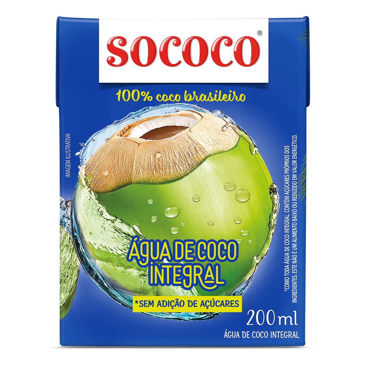 Água de Coco Integral Sococo Caixa 200ml Pão de Açúcar