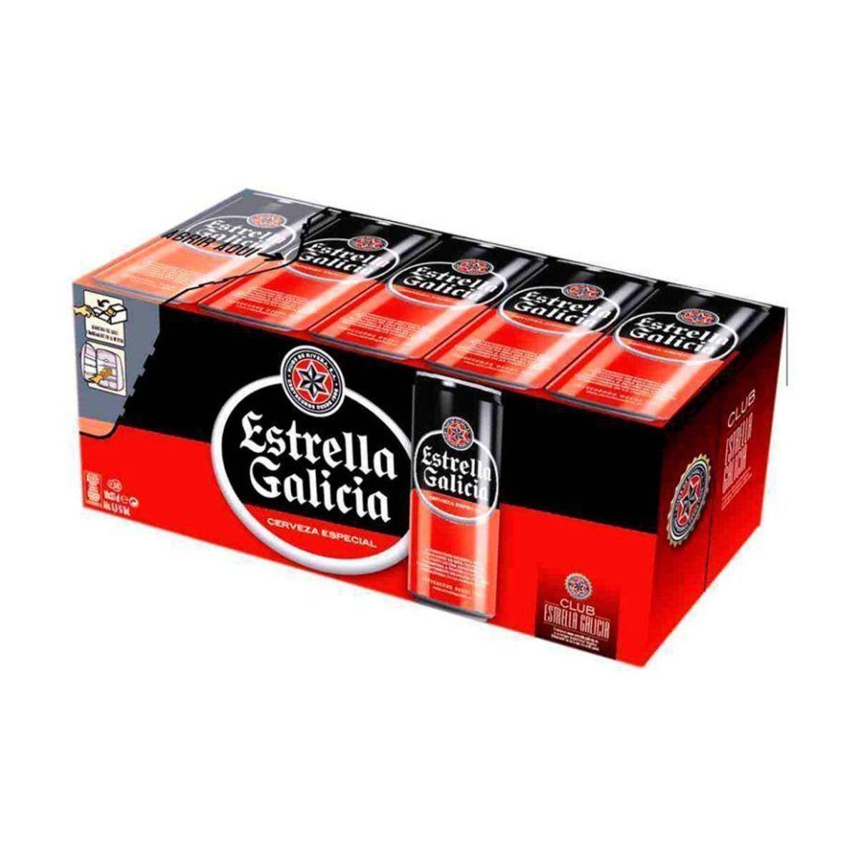 Cerveja Espanhola Estrella Galicia Lata Ml Caixa Unidades