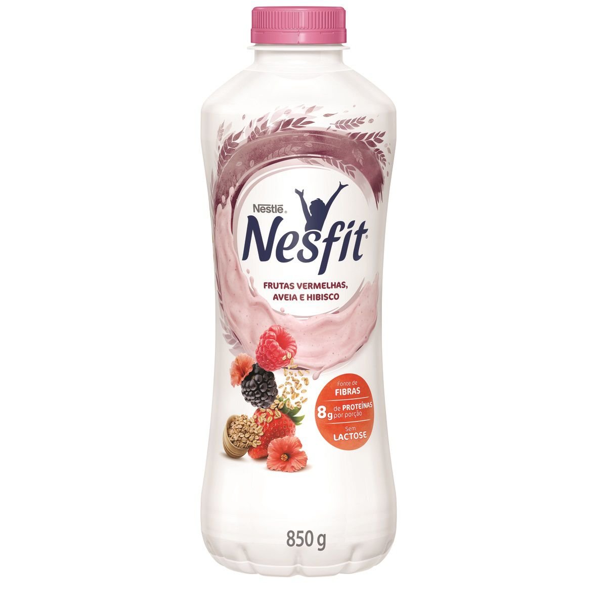 Iogurte Nesfit Frutas Vermelhas Hibisco e Aveia 850g Pão de Açúcar