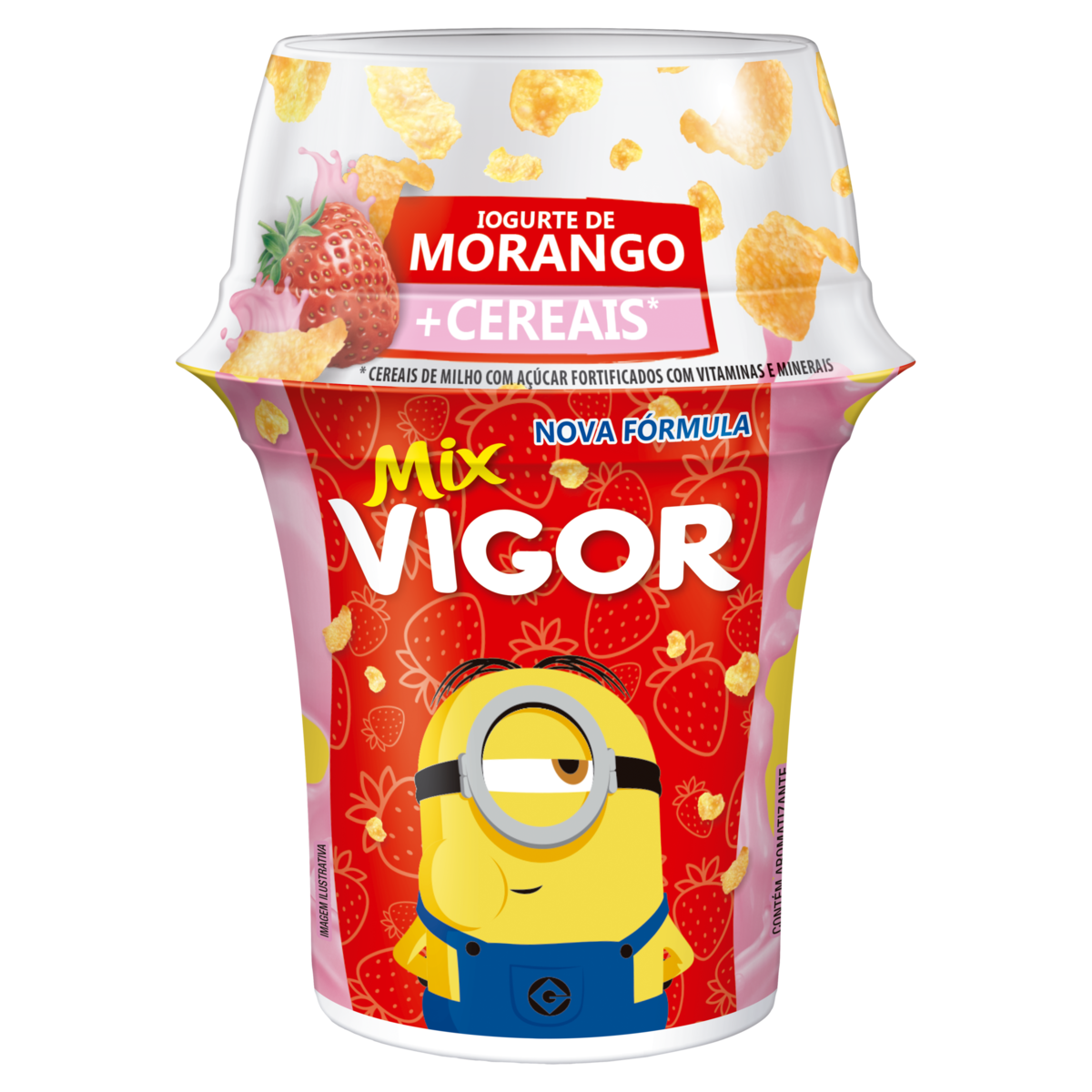 Iogurte VIGOR Mix Morango Sucrilhos 140g Pão de Açúcar