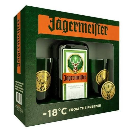 Kit Jagermeister 700 ml 2 Copos Pão de Açúcar