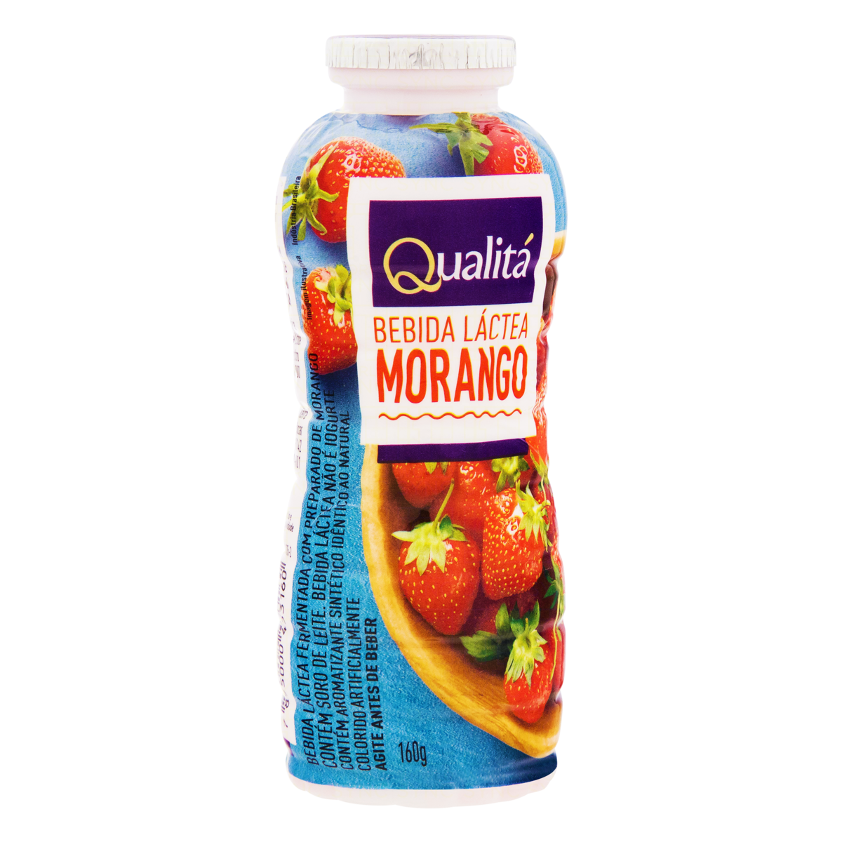 Bebida Láctea Fermentada Preparado de Morango Qualitá Frasco 160g