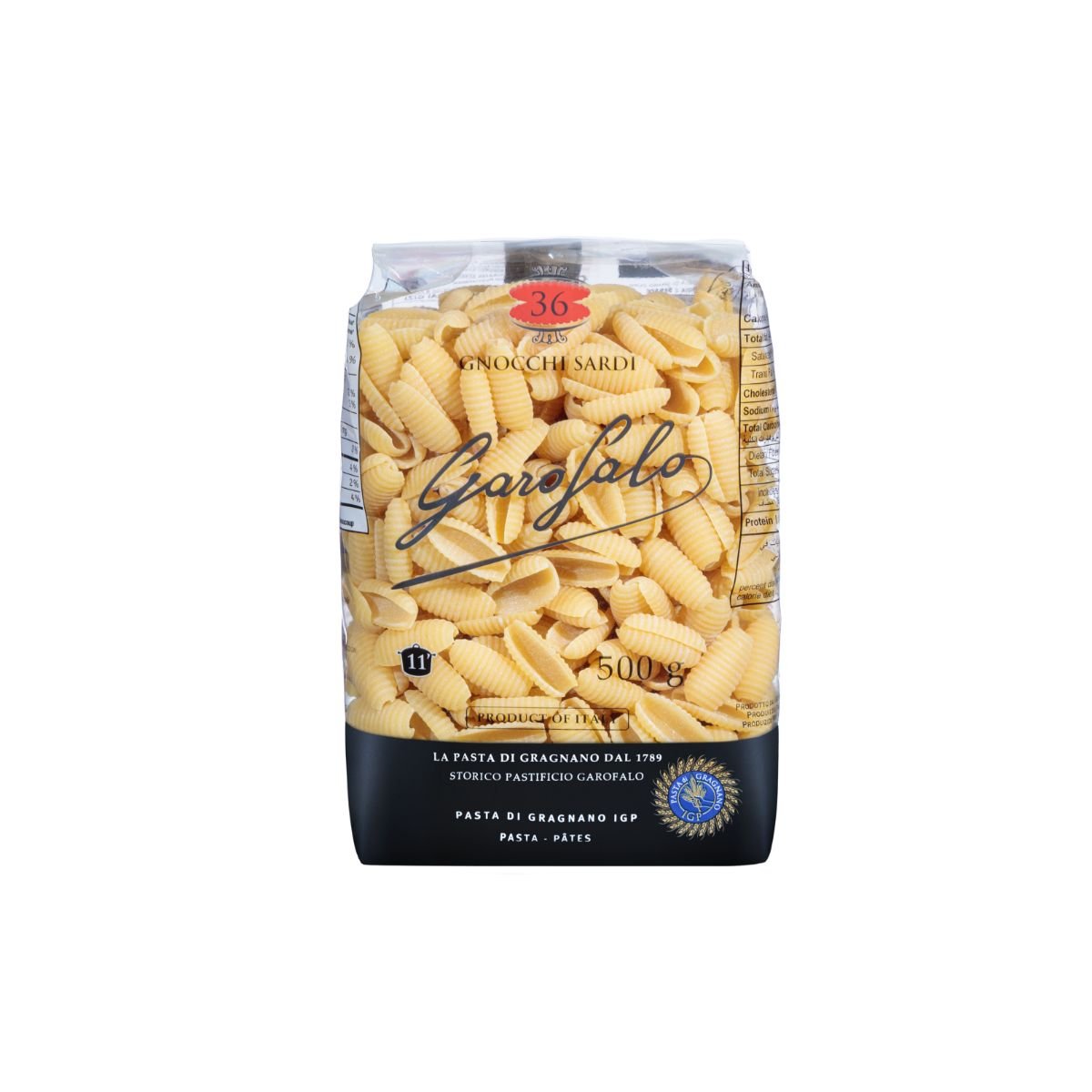 Macarrão Italiano GAROFALO Gnocchi Sardi 500g Importação Pão de Açúcar