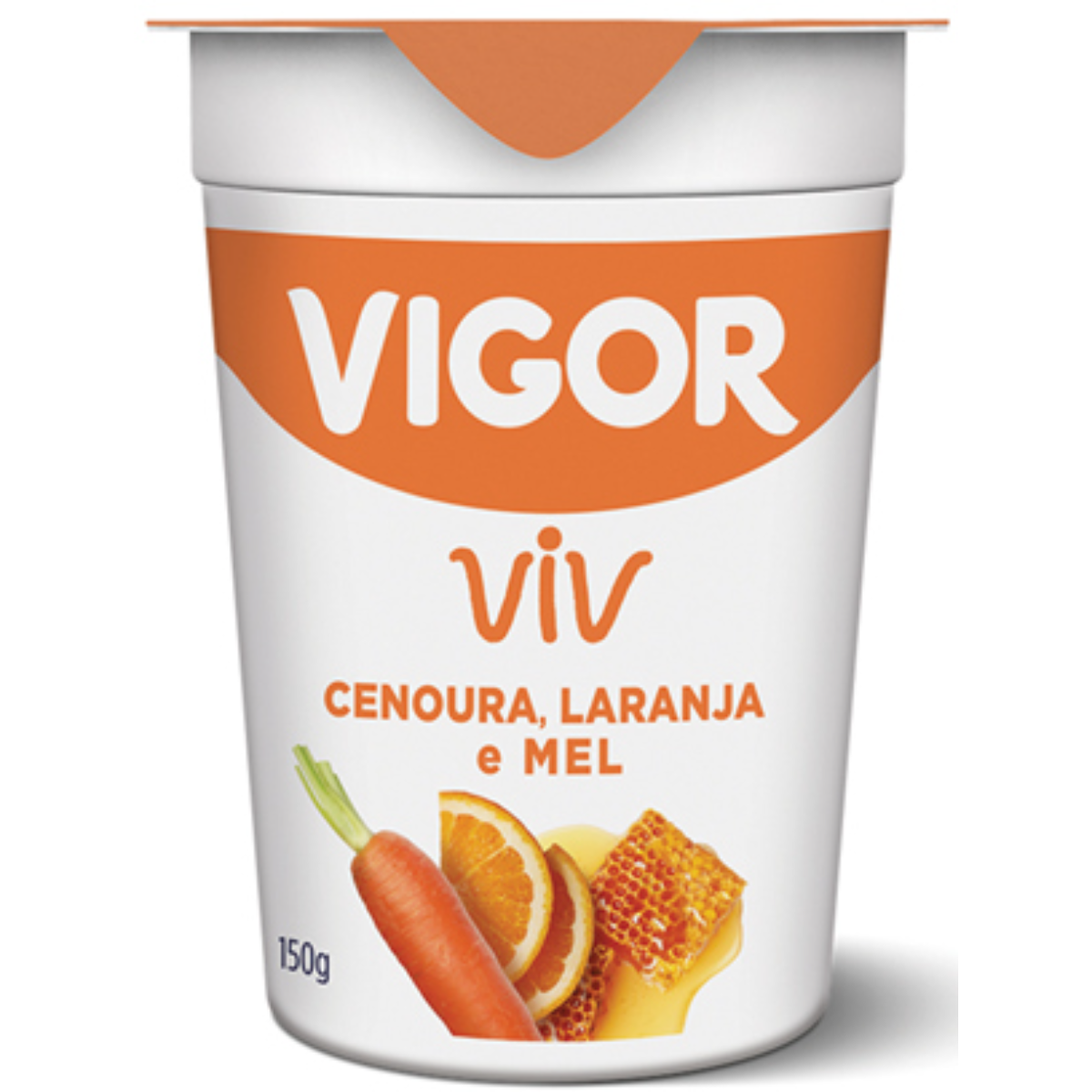 Iogurte Integral Cenoura Laranja e Mel Vigor Viv Copo 150g Pão de Açúcar