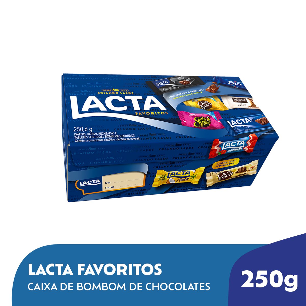 Caixa de bombom de chocolates Lacta Favoritos 250g Pão de Açúcar