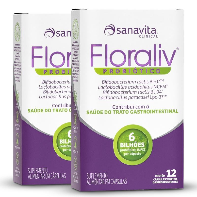 Kit Floraliv Probi Tico Sanavita C Psulas Vegetais P O De A Car