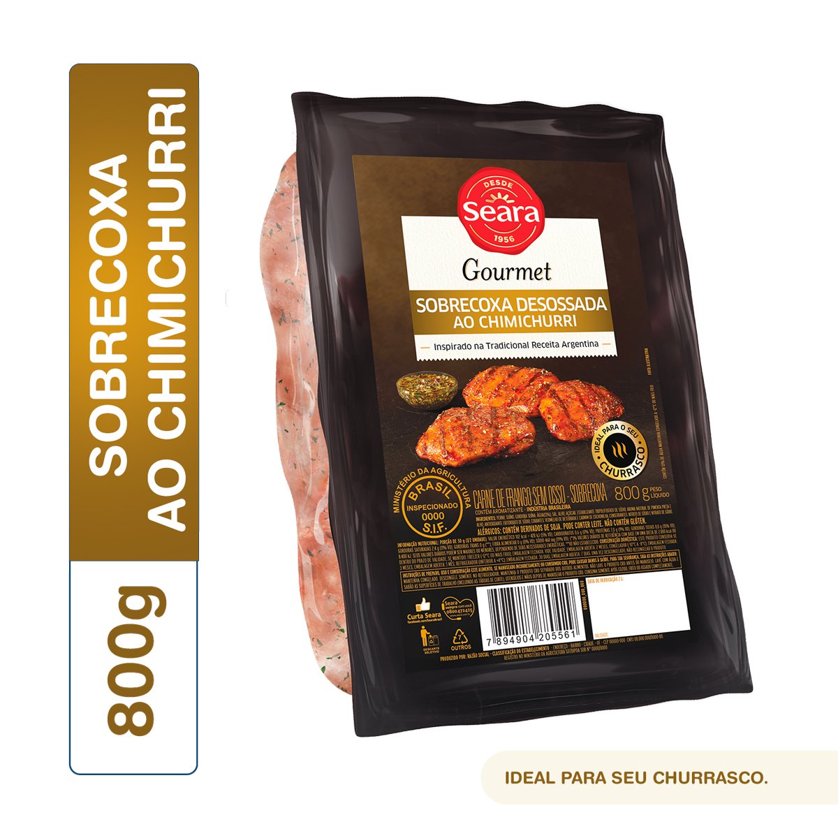 Sobrecoxa desossada ao chimichurri Seara Gourmet 800g