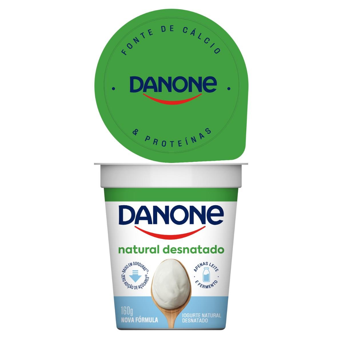 Iogurte Desnatado Natural Danone Copo 160g