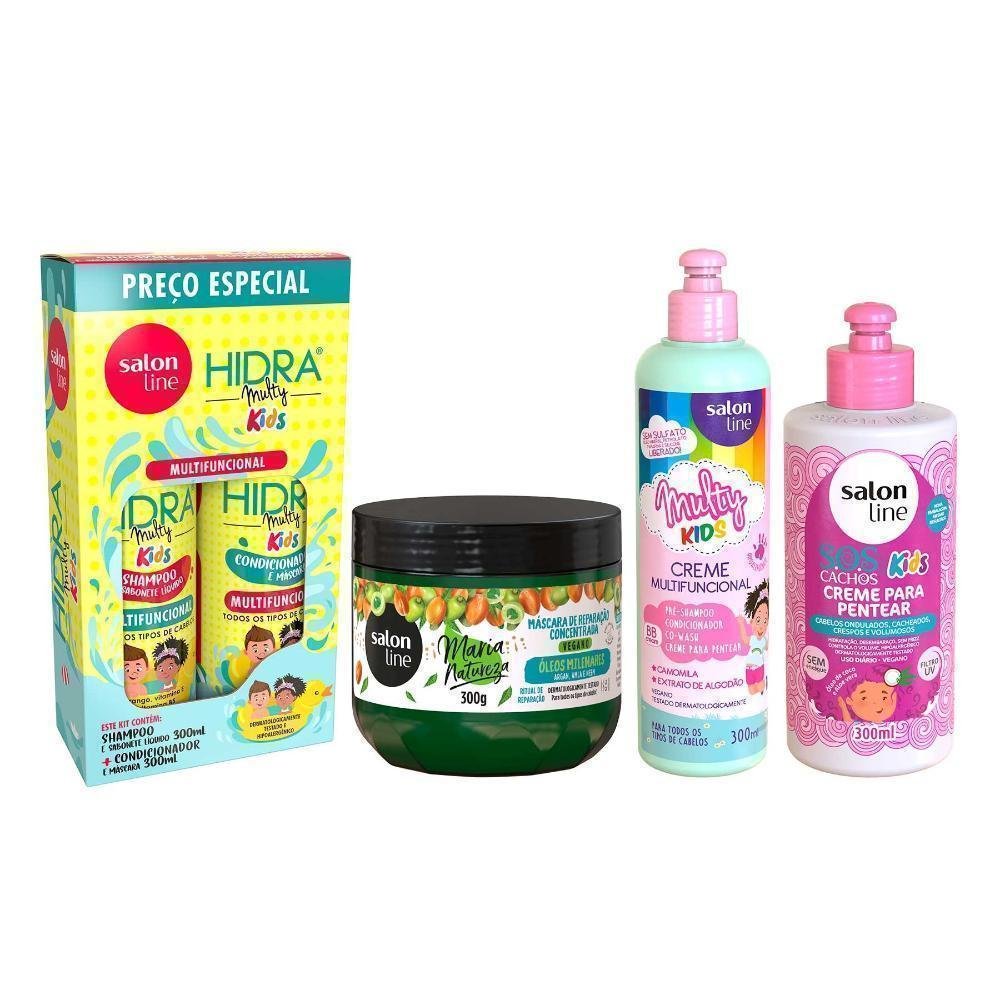 Kit Kids Para Cachos E Crespos Com 4 Produtos Salon Line Pao De Acucar