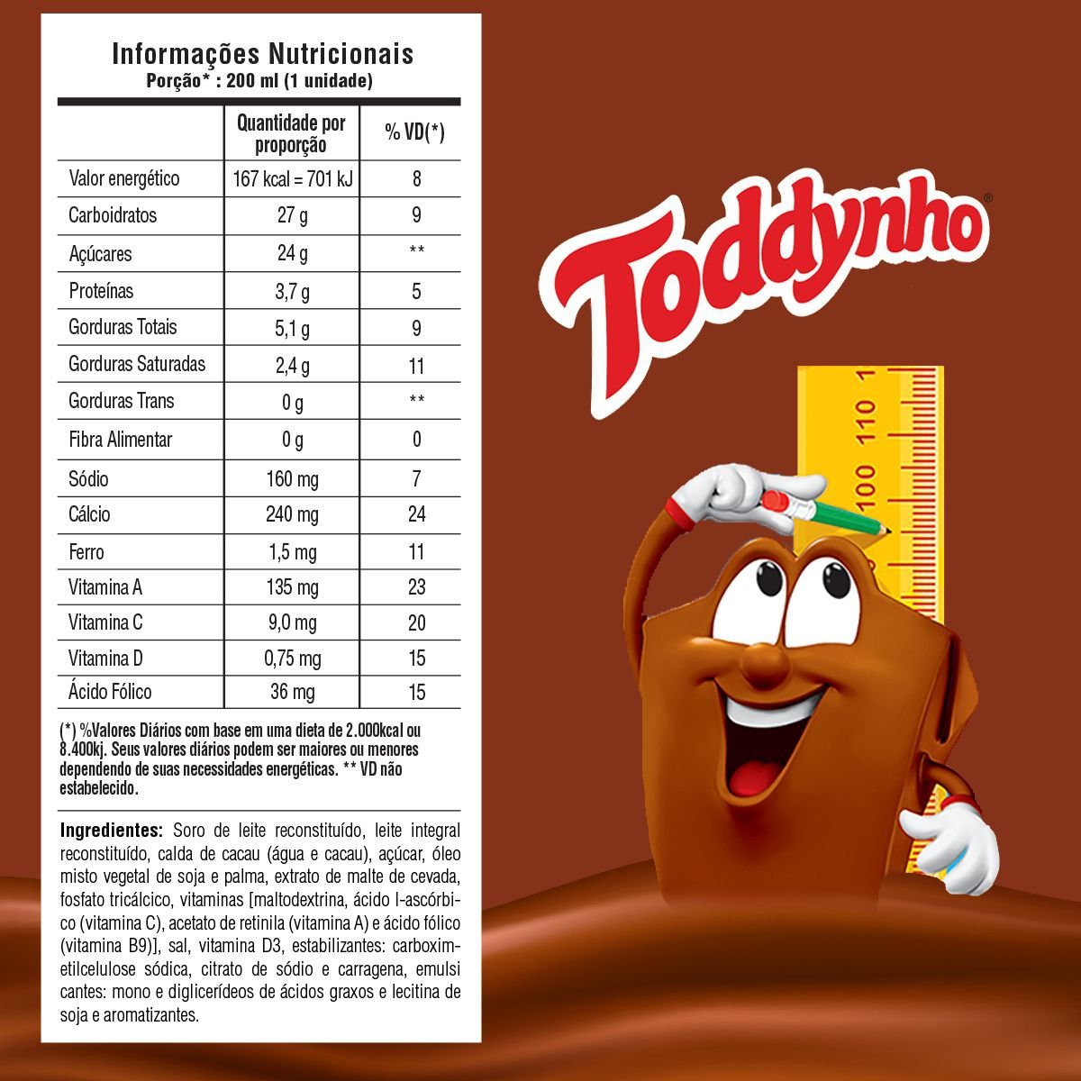 Achocolatado Líquido Toddynho 200ml Levinho Tradicional