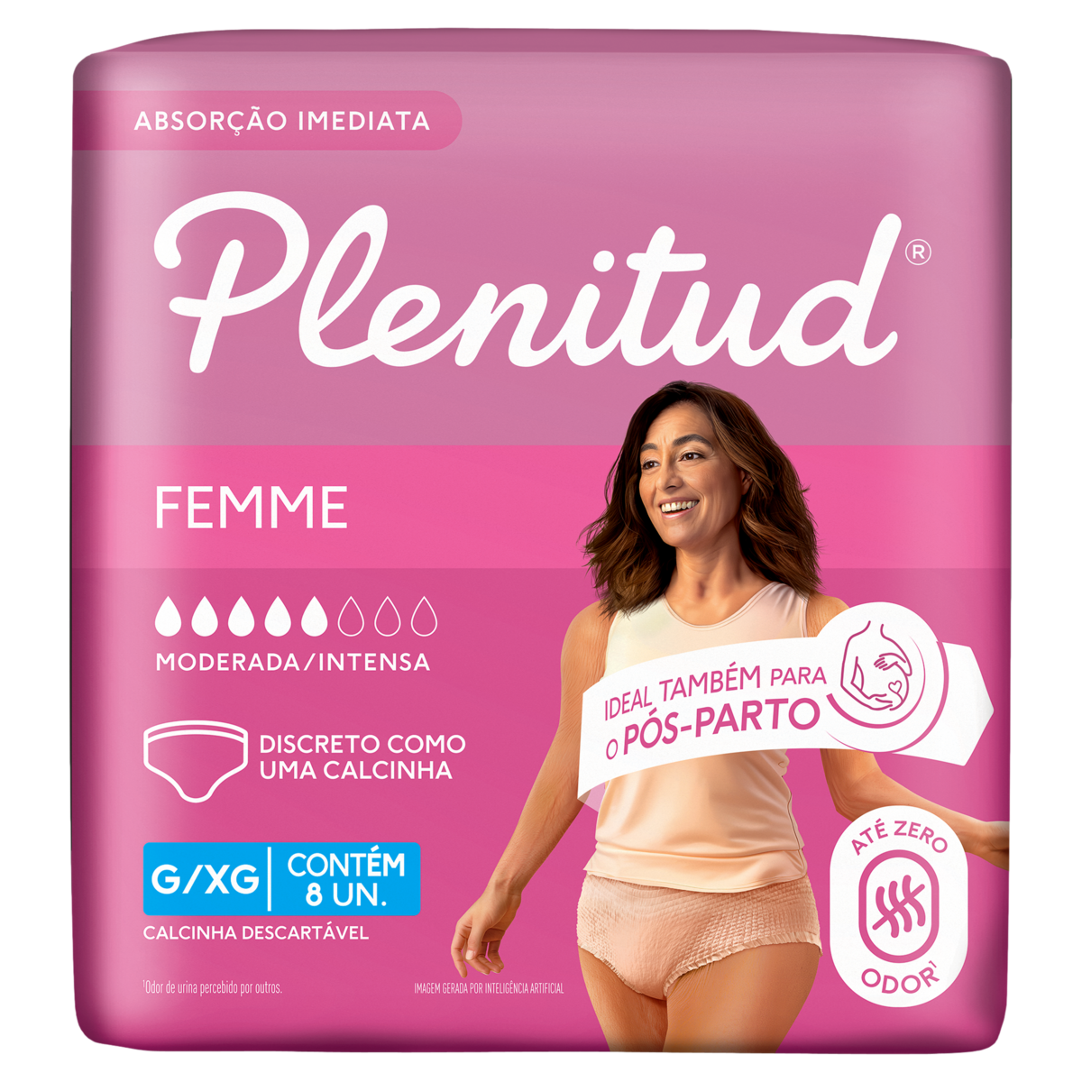 Roupa Íntima Plenitud Femme para Incontinência G/XG-8 un