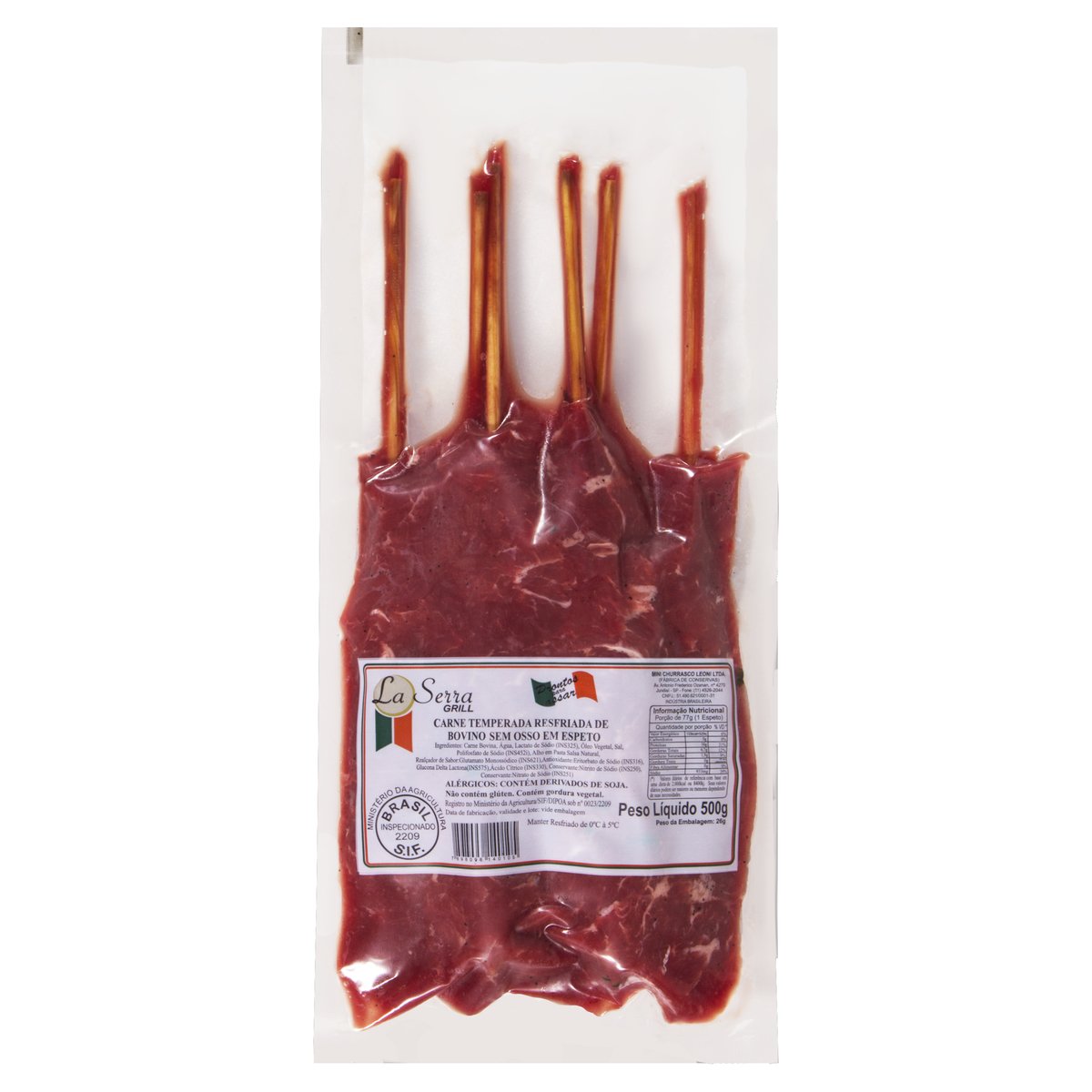 Espeto de Picanha Bovina - 600g - Viva Espetos