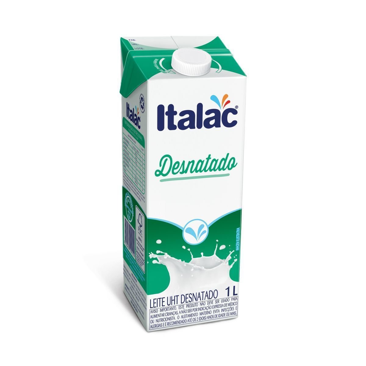 Leite Longa Vida Desnatado ITALAC 1L P o De A car