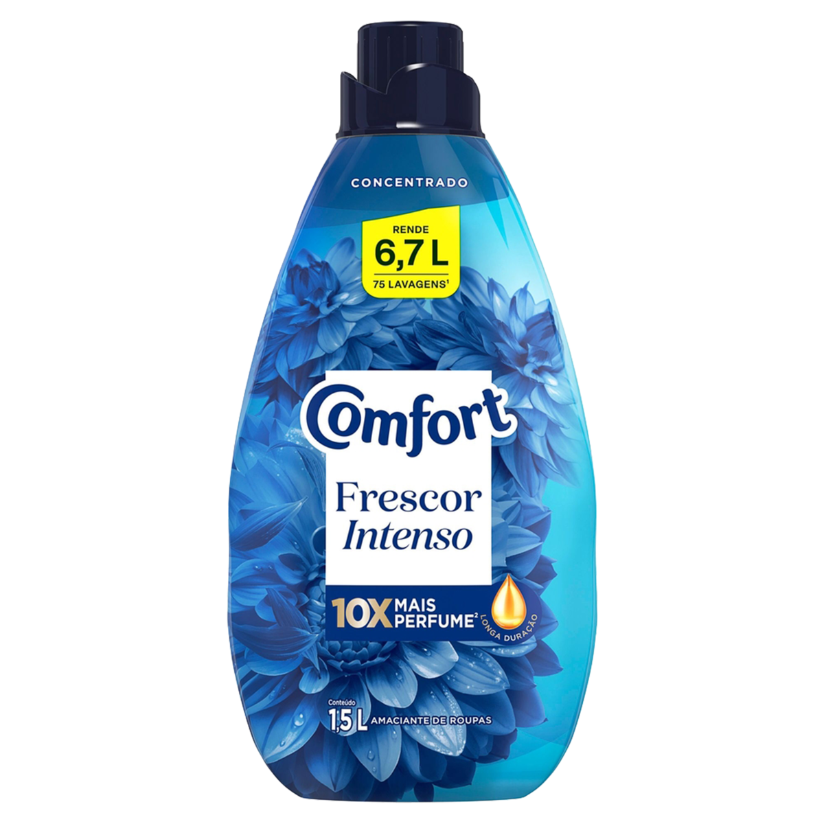 Amaciante de Roupa Concentrado Frescor Intenso Comfort Frasco 1,5l Embalagem Econômica