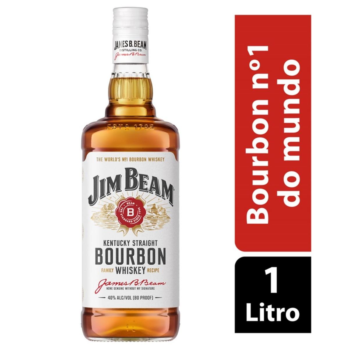 Whiskey Bourbon Americano Jim Beam White 1L