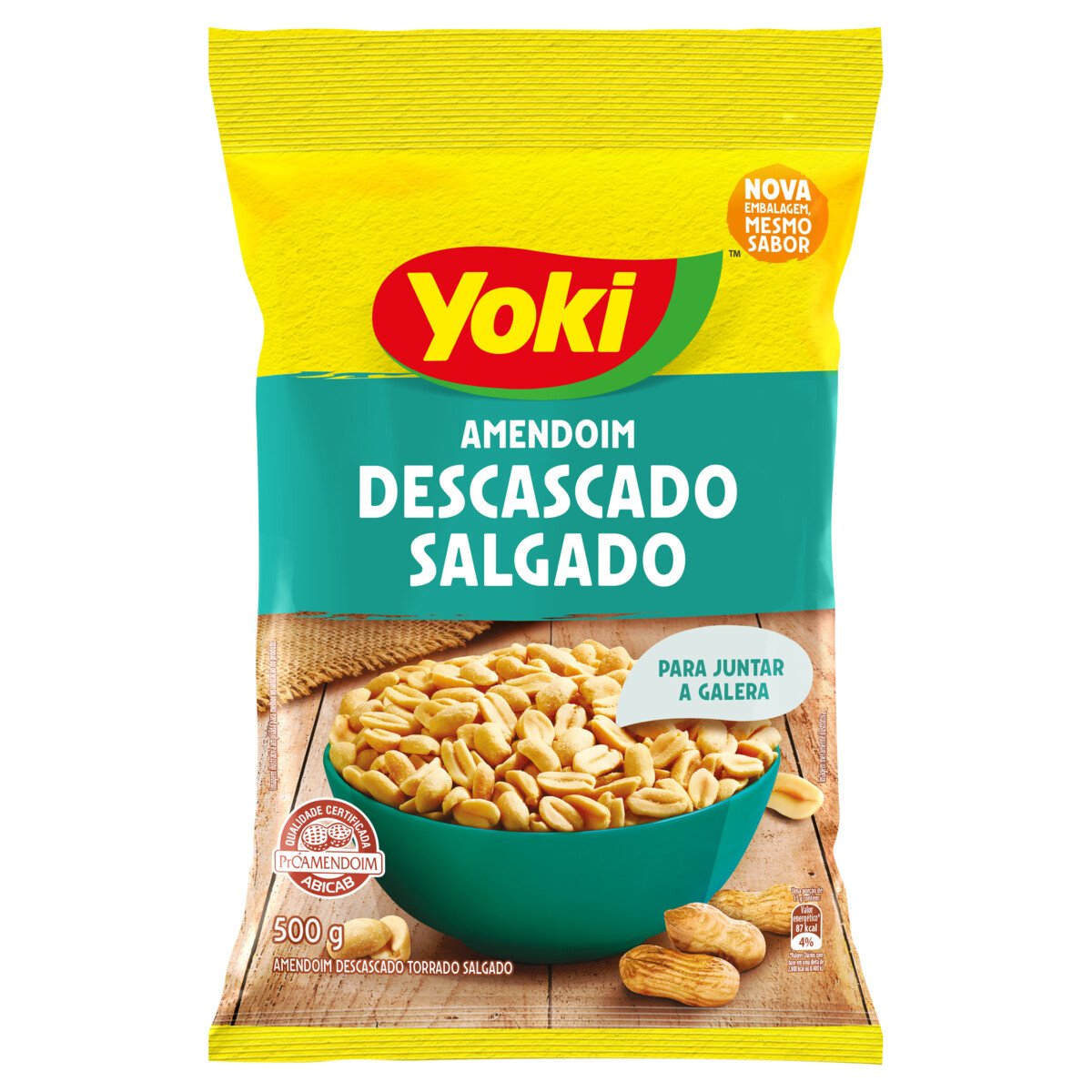 Amendoim Descascado E Salgado YOKI Pacote 500g