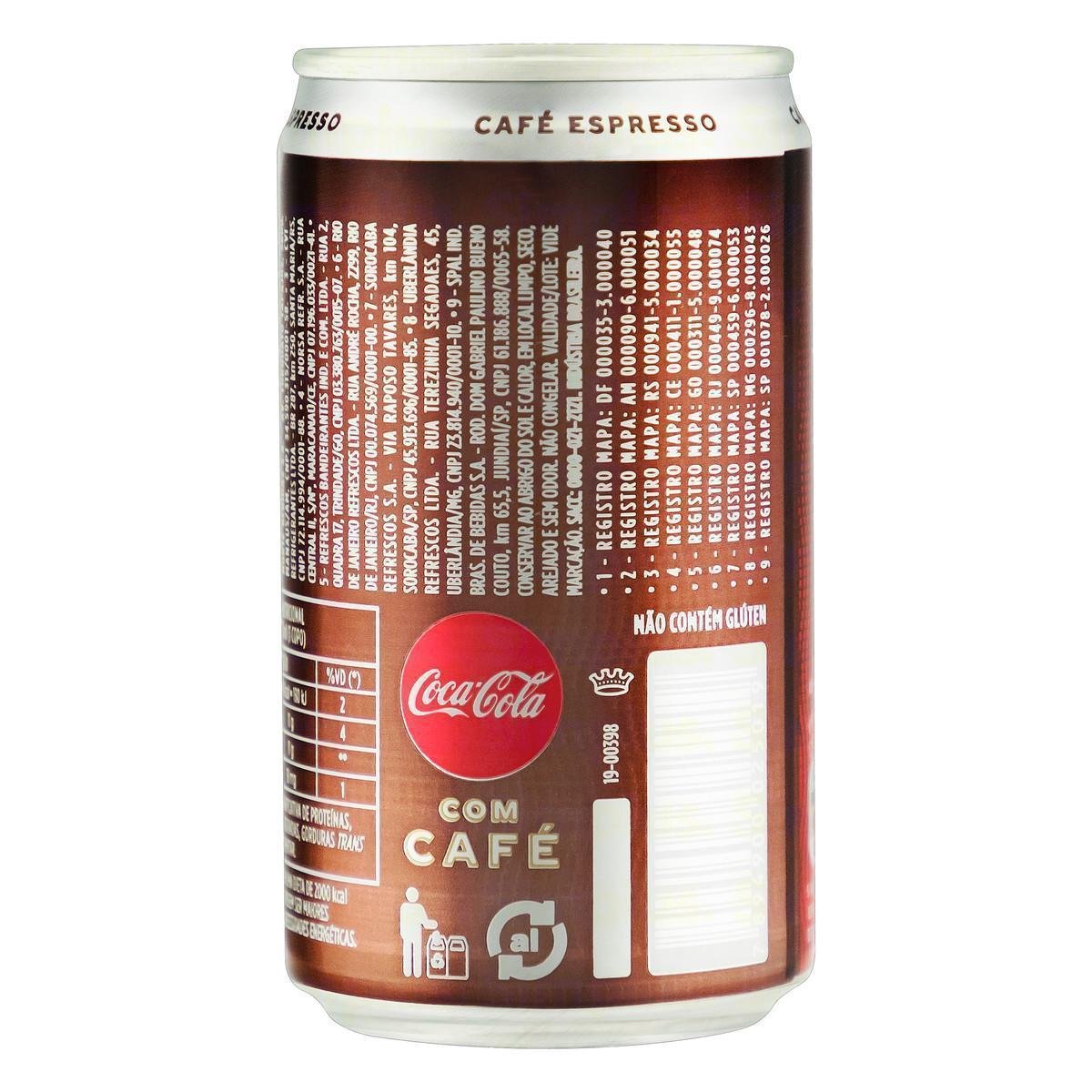 Coca-Cola Plus Café Espresso Lata 220ml 56287 - Coca-Cola - lojasmel