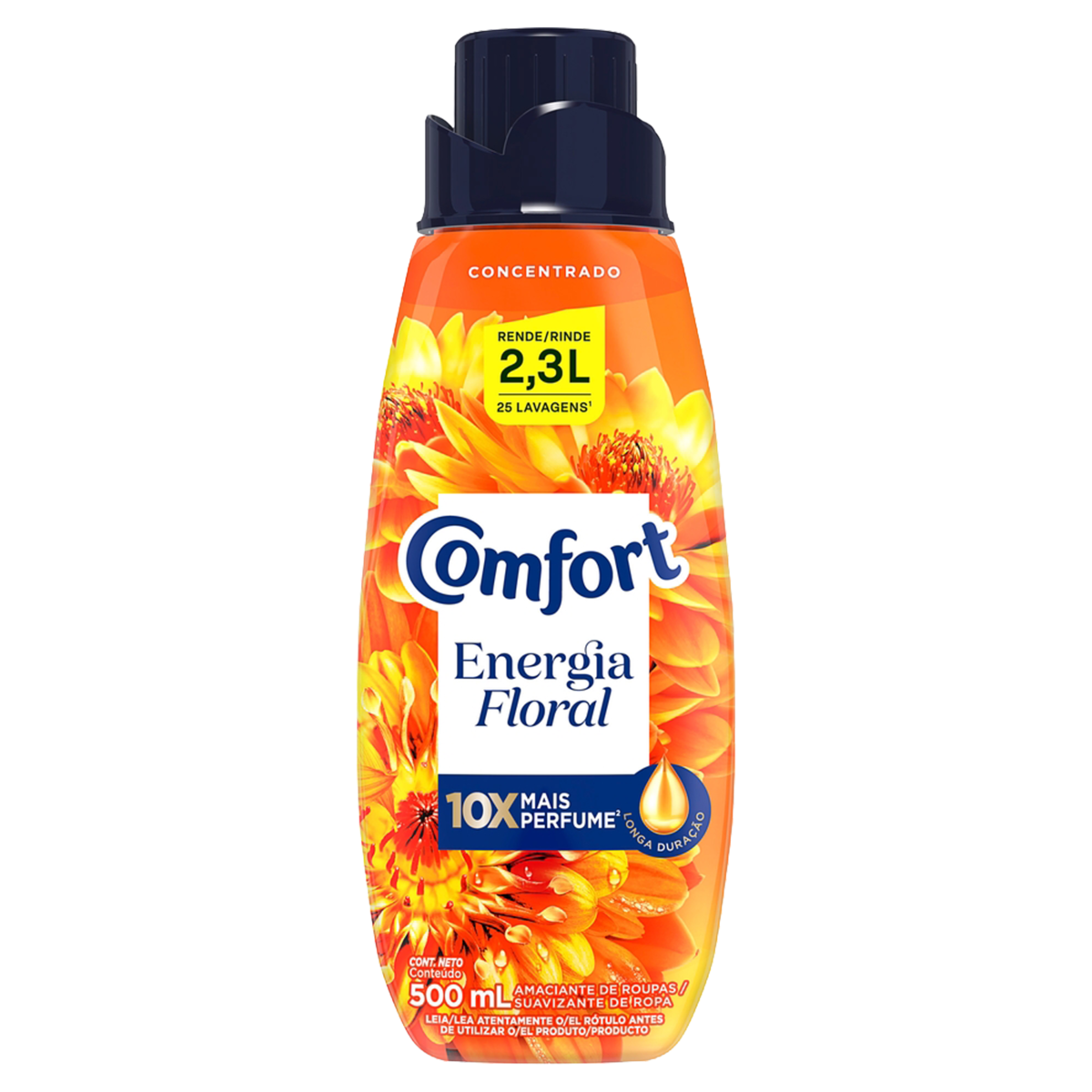 Amaciante de Roupa Concentrado Energia Floral Comfort Frasco 500ml