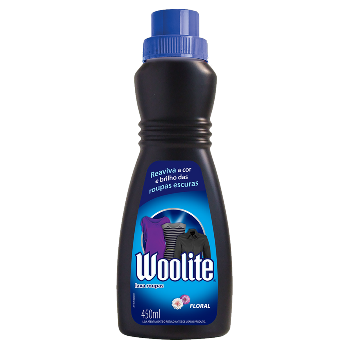 Lava-Roupas Líquido Roupas Escuras Floral Woolite Frasco 450ml