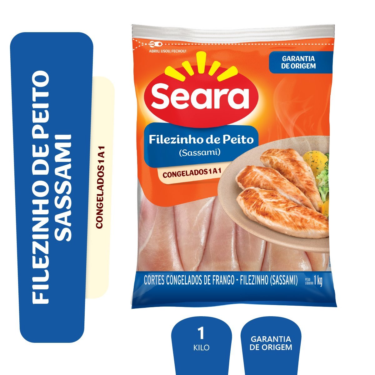 Filézinho De Frango Congelado Seara Pacote 1kg Pão De Açúcar 0845