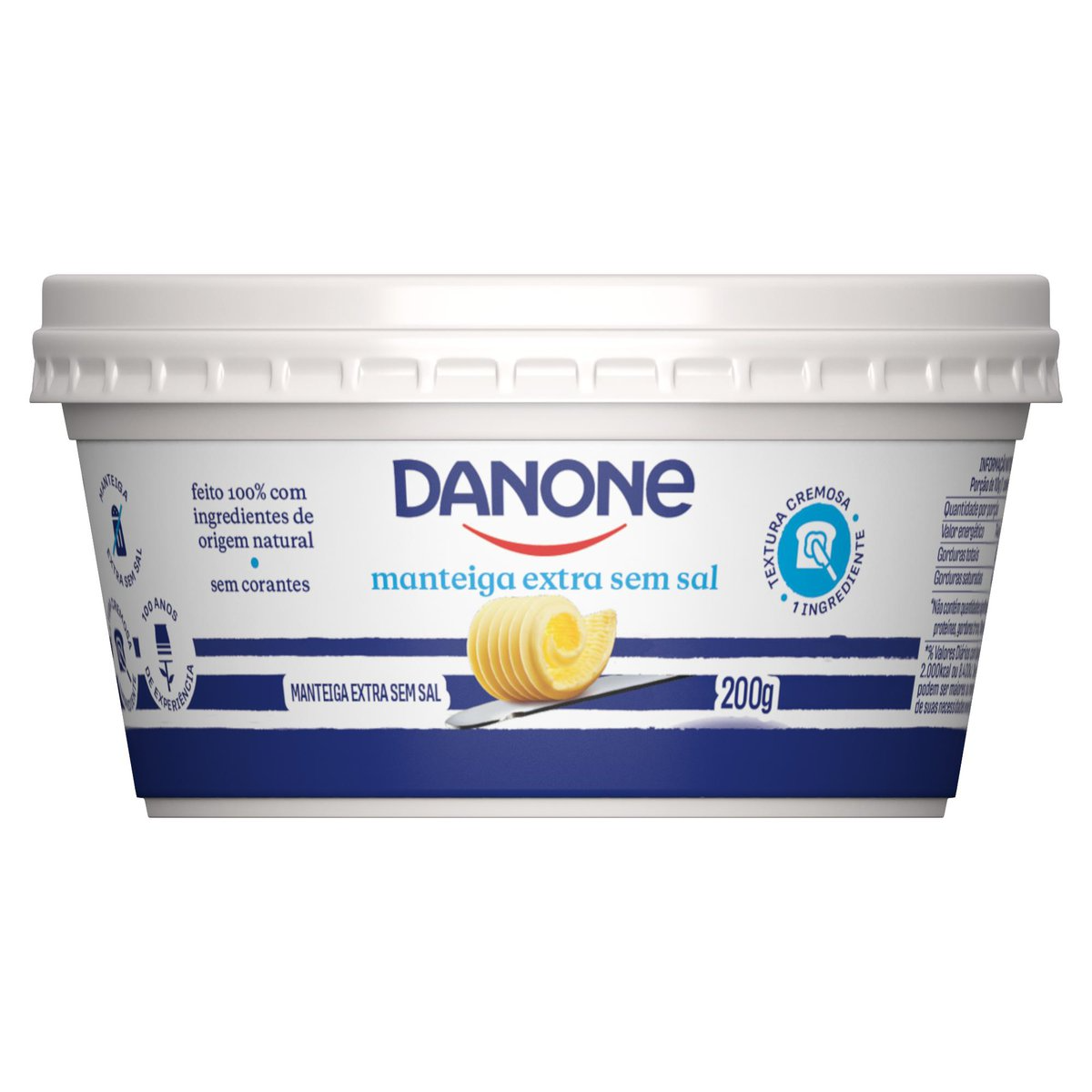 Manteiga Extra sem Sal Danone Pote 200g