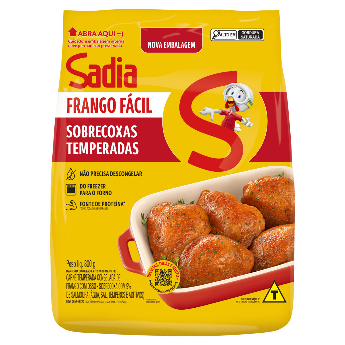 Sobrecoxa Fgo Temp Facil Sadia 800g