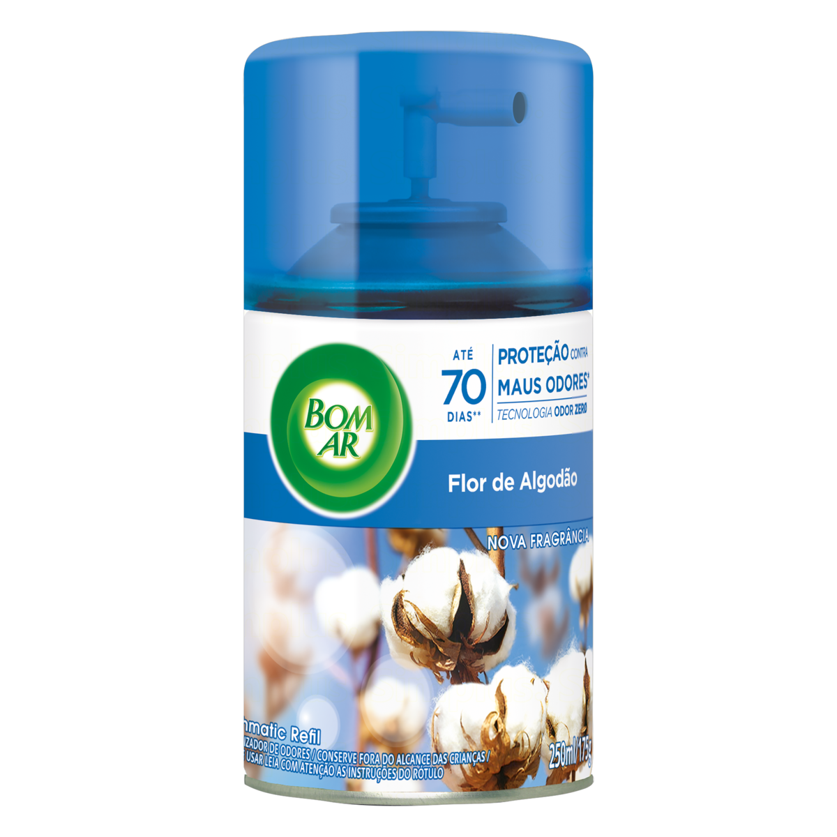 Neutralizador de Odores Flor de Algodão Freshmatic Bom Ar Frasco 250ml Spray Refil