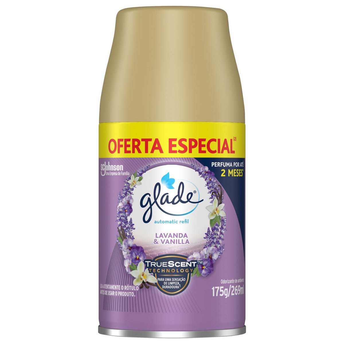 Odorizador de Ambiente Lavanda & Vanilla Glade Automatic Frasco 269ml Spray Refil