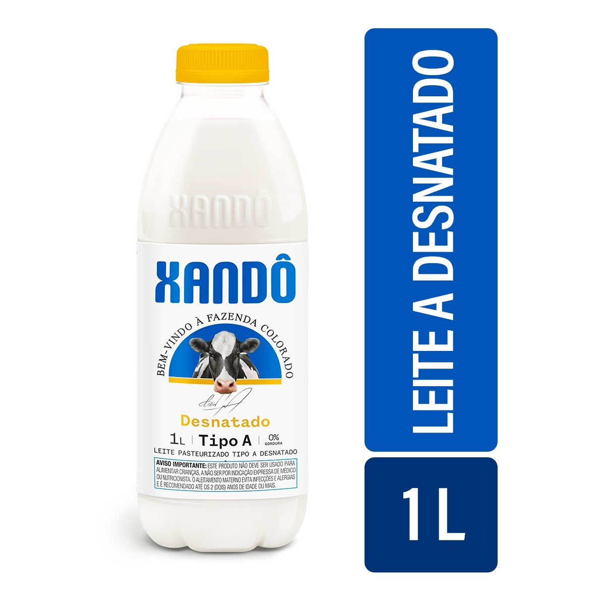 Leite Pasteurizado Tipo A Desnatado Xandô Garrafa 1l