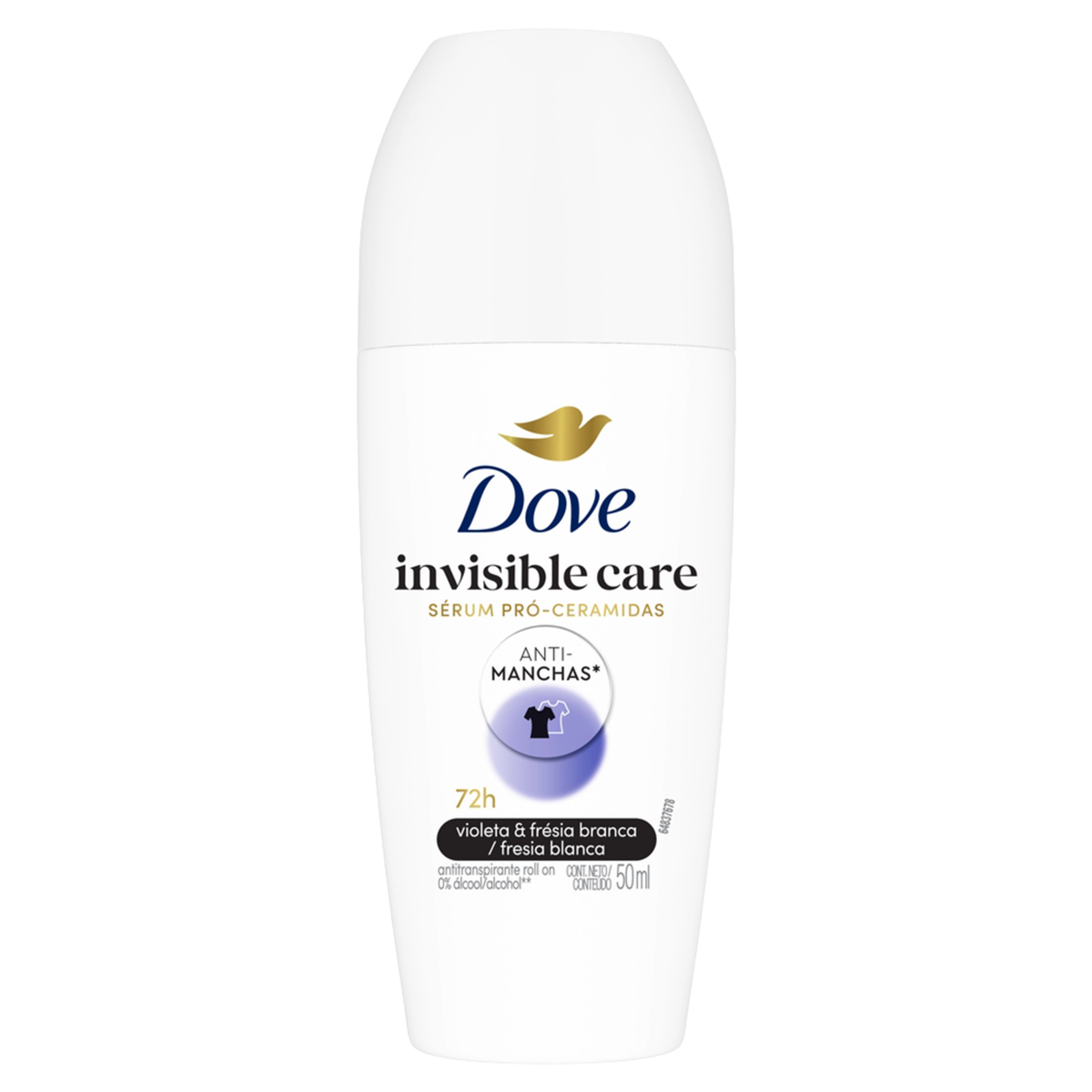 Antitranspirante Roll-On Invisible Dry Violeta e Frésia Branca Dove 50ml