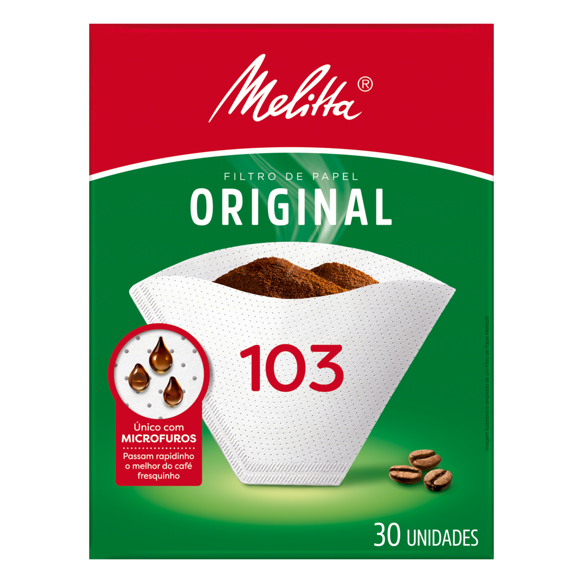 Filtro de Papel Original Melitta 103 Caixa 30 Unidades