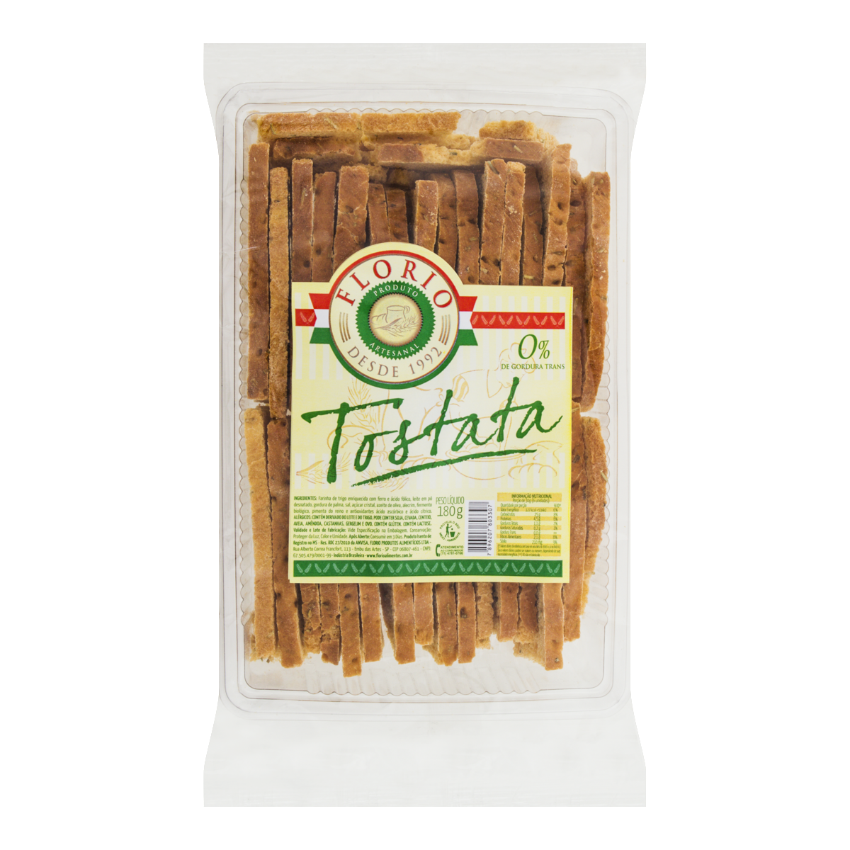 Torrada Tradicional FLORIO Pacote 180g