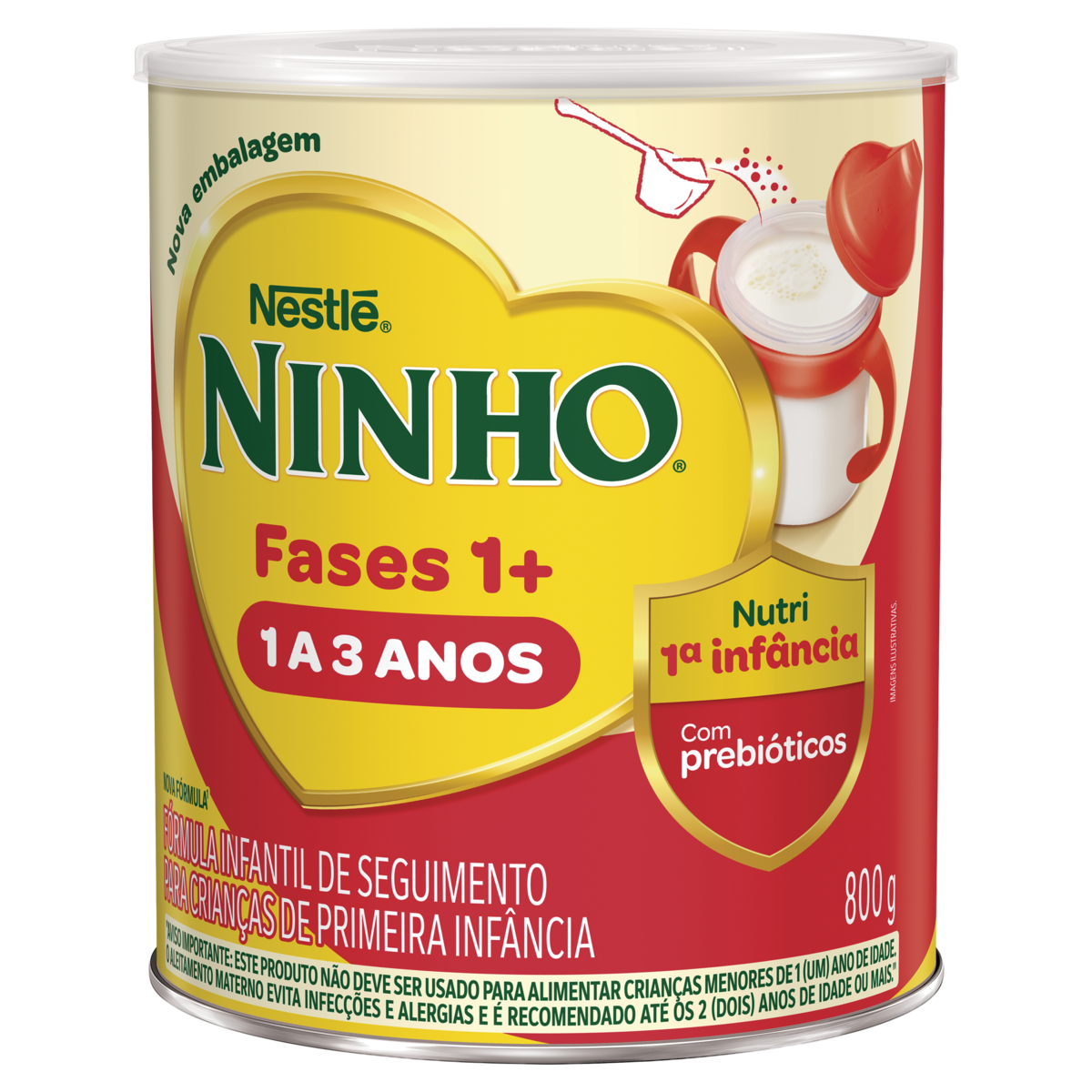 Fórmula Infantil Ninho Fases 1+ Lata 800g