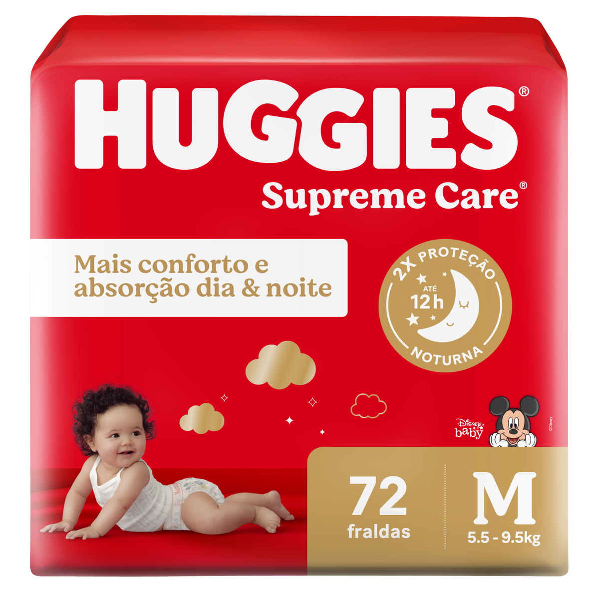 Fralda Huggies Supreme Care M - 72 fraldas
