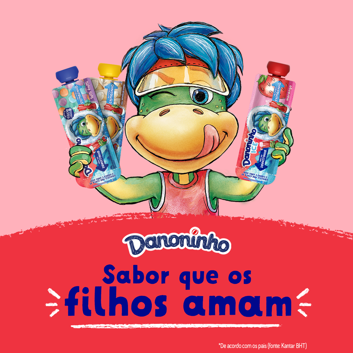 Novos Danoninho ice! 😋🍦 Morango, tutti-frutti, sorvete de creme. 