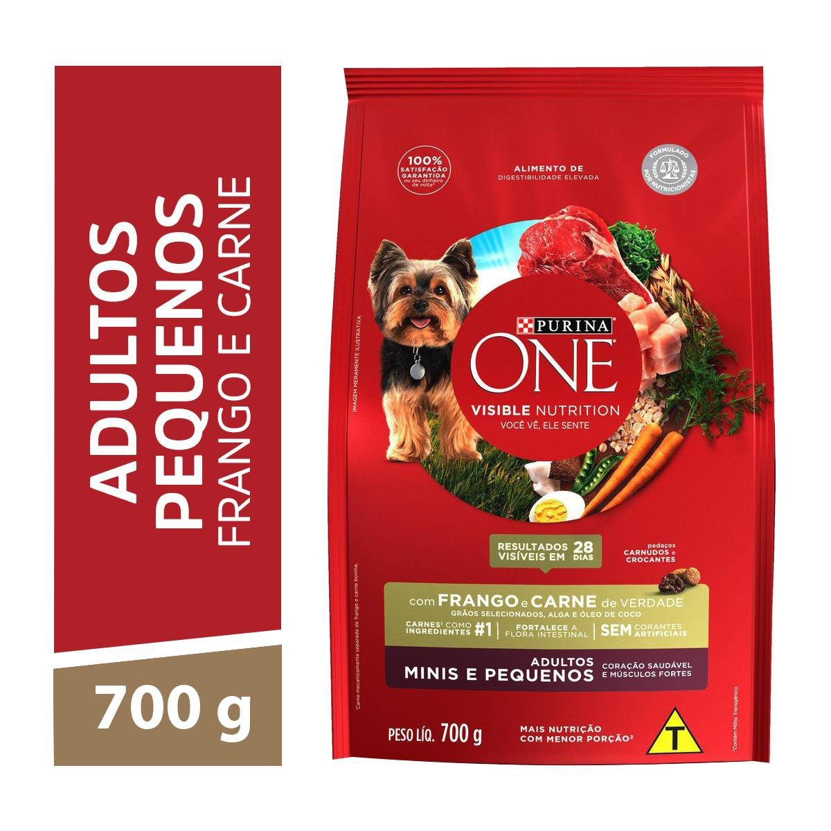 Ração Purina One Cães Adultos Minis E Pequenos Frango E Carne 700g Pão De Açúcar 9743