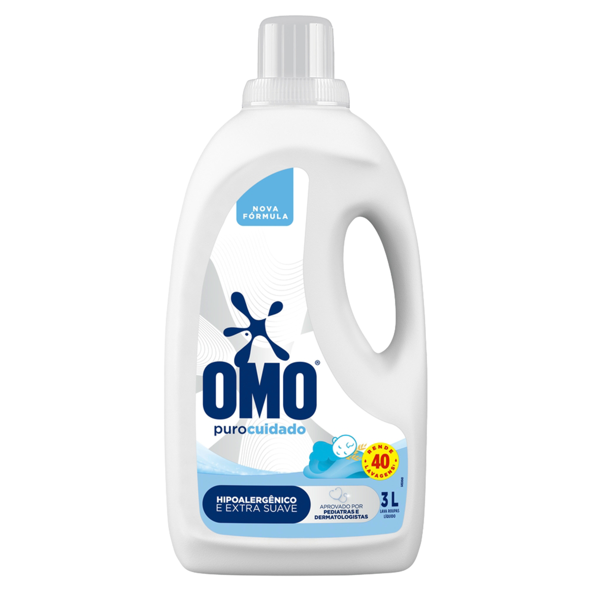 Lava-Roupas Líquido Omo Puro Cuidado Galão 3l