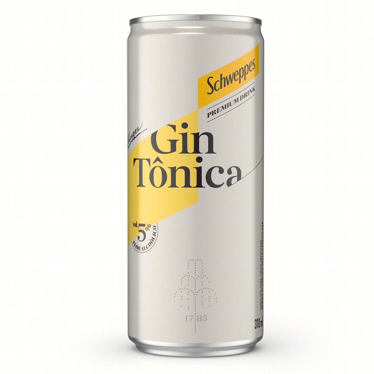 Gin Tônica Schweppes Premium Drink Lata 310ml Pão de Açúcar