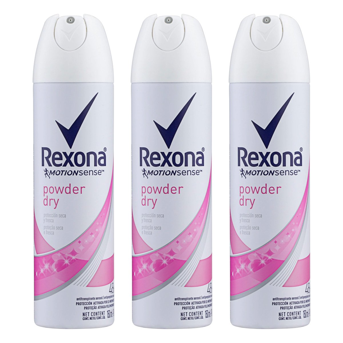 Kit 3 Unidades Desodorante Aerosol Rexona Men Clinical Sport 150ml