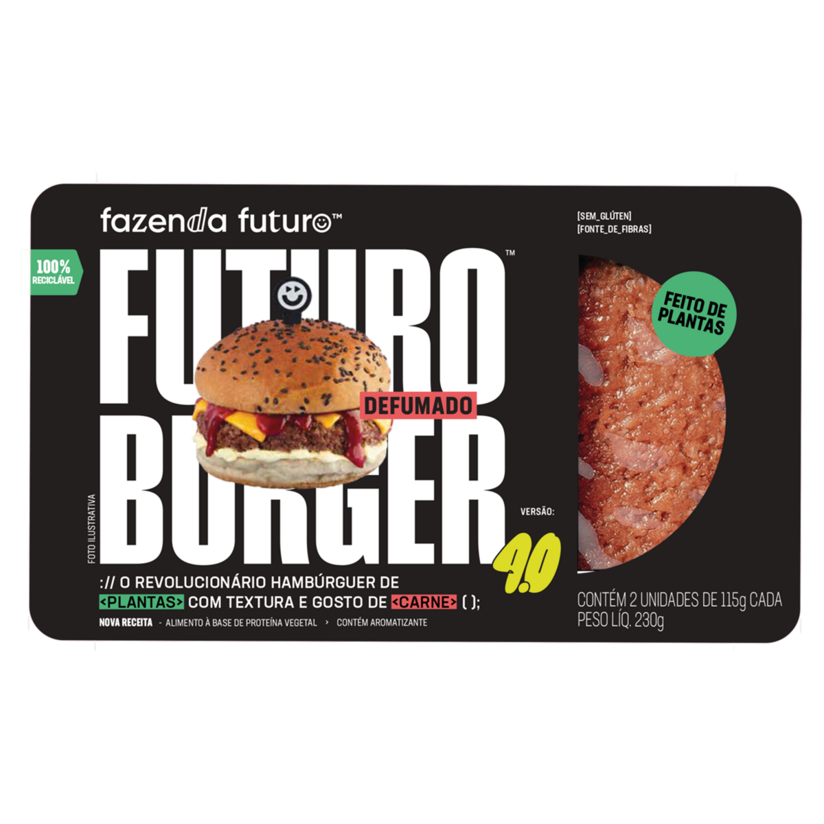 Futuro Burguer Defumado Fazenda Futuro 230g