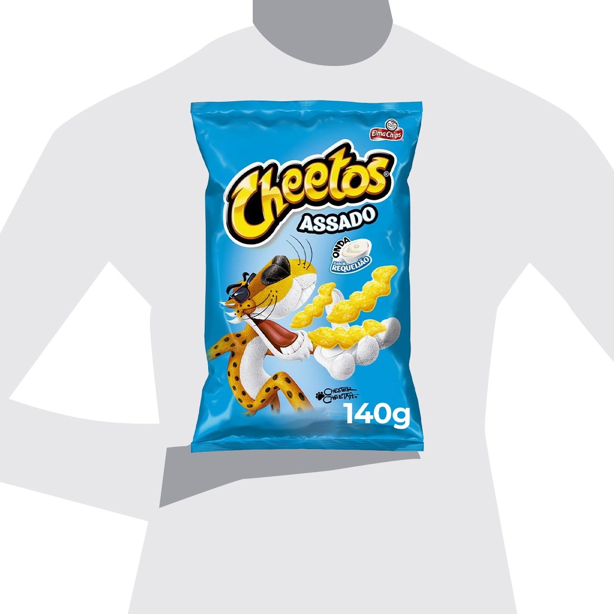 Salgadinho de Milho Elma Chips Cheetos Onda Requeijão Pacote 140g