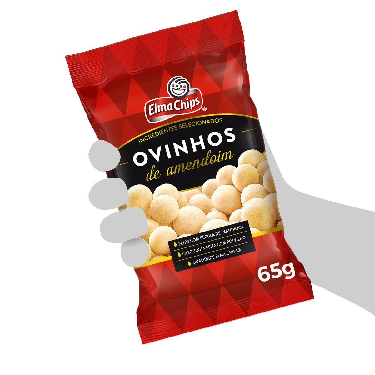 Ovinhos De Amendoim Elma Chips Pacote 65G Pão de Açúcar