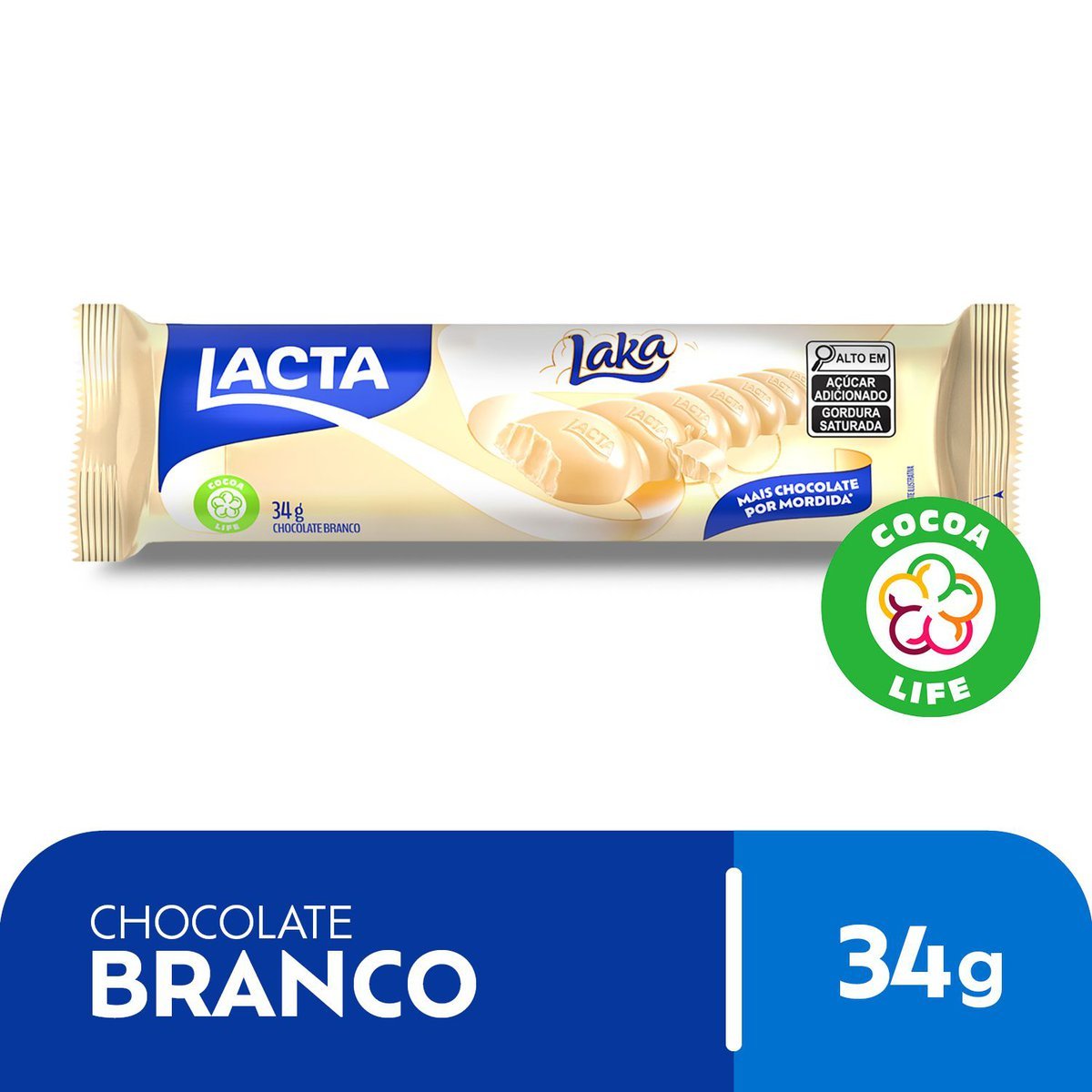 Chocolate Branco Lacta Laka Pacote 34g