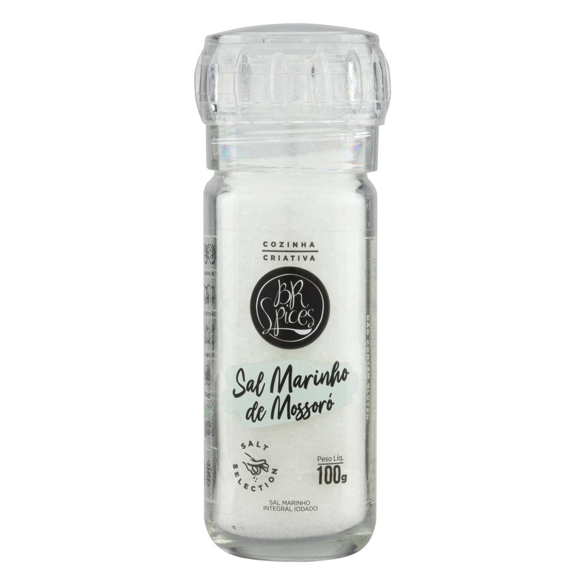 Sal Marinho com Moedor Integral BR Spices Salt Selection Vidro 100g