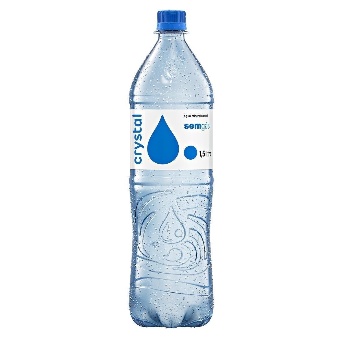 Água Mineral Natural sem Gás Crystal Garrafa 1,5l