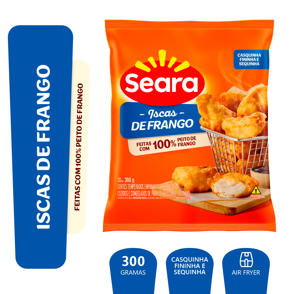 Empanado de Frango Peito em Iscas Seara Pacote 300g
