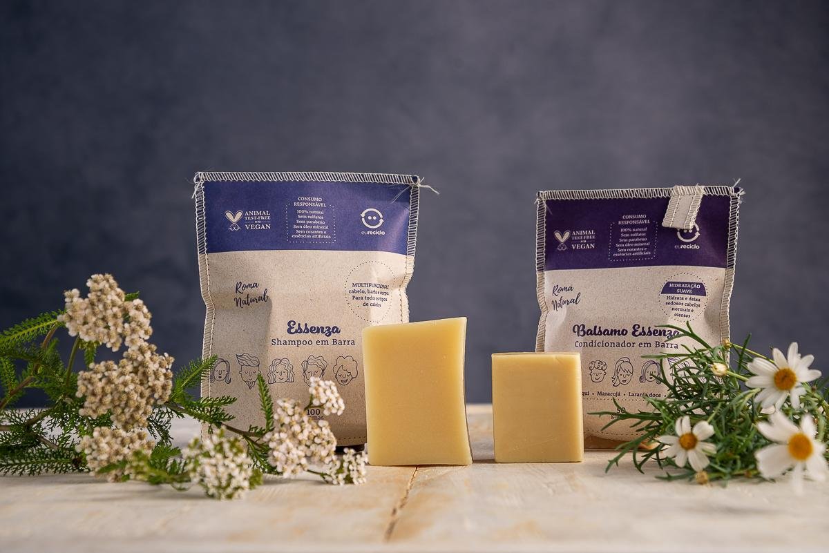 KIT NATURAL E VEGANO ROMA NATURAL SHAMPOO EM BARRA ENERGIZANTE