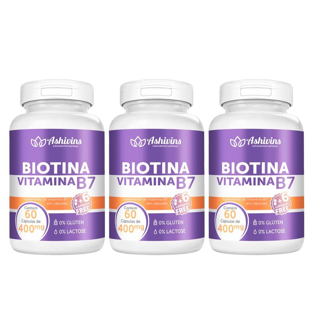 Biotina Vitamina B7 Ashivins 180 Caps 240 Mg Pão De Açúcar 1427