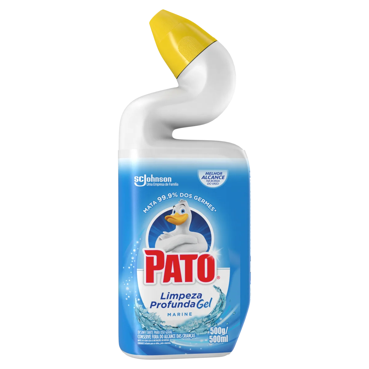 Desinfetante Gel Uso Geral Marine Pato Limpeza Profunda Squeeze 500ml