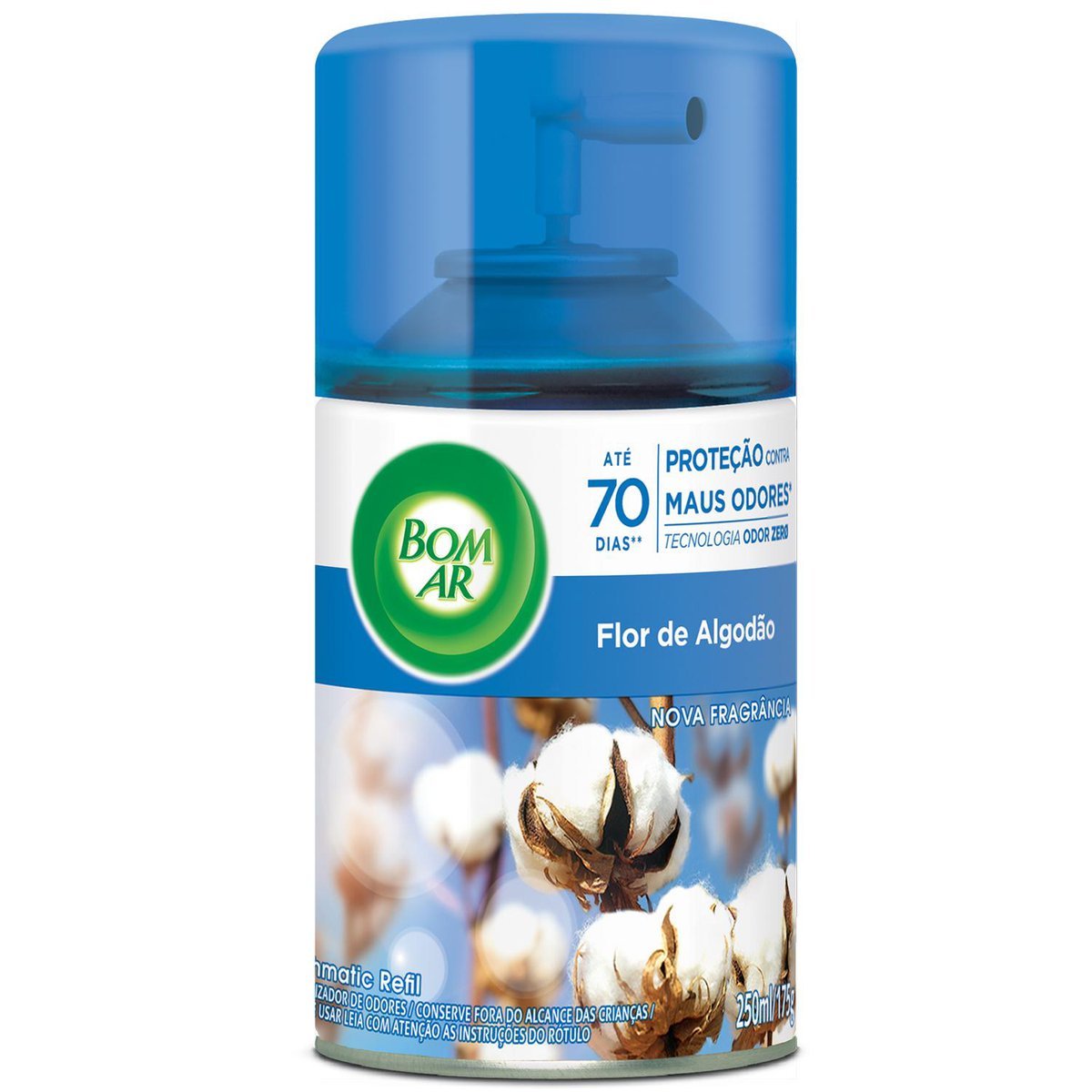 Neutralizador de Odores Flor de Algodão Freshmatic Bom Ar Frasco 250ml Spray Refil